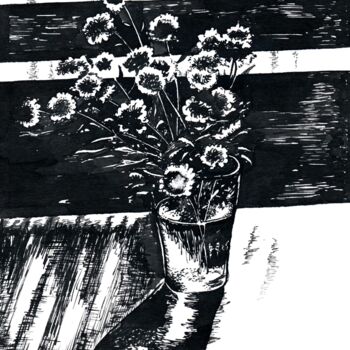 图画 标题为“Dunno Flowers / Цве…” 由Владимир Абаимов, 原创艺术品, 墨