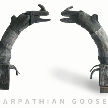 雕塑 标题为“Carpathian goose” 由Sergii Shkoliar, 原创艺术品, 木