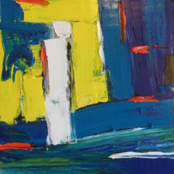 제목이 ""Seaside""인 미술작품 Don David Young (dondavid)로, 원작, 기름 나무 들것 프레임에 장착됨