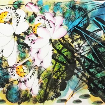 Malerei mit dem Titel "Long lasting fragra…" von Dayou Lu, Original-Kunstwerk, Pigmente