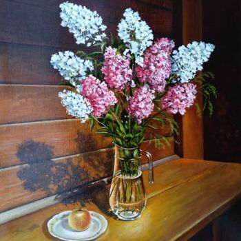 Painting titled "Still-Life with Phl…" by Vladimir Abaimov, Original Artwork, Oil