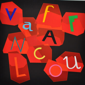 "Vaffanculo Nero Big" başlıklı Baskıresim Ugo Nespolo tarafından, Orijinal sanat, Serigrafi