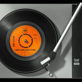 「Vinylography 8 Bob…」というタイトルの写真撮影 Gerd Schallerによって, オリジナルのアートワーク, デジタル アルミニウムにマウント