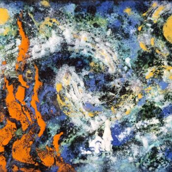 "Nuit étoilée" başlıklı Tablo Isabelle Mathis tarafından, Orijinal sanat, Emaye Metal üzerine monte edilmiş