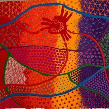 Painting titled "VIAJE A TRAVÉS DEL…" by Edgar Salguero, Original Artwork, Acrylic