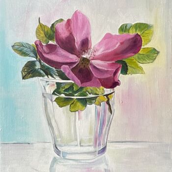 Painting titled "Simplicité" by Brigitte Bouron, Original Artwork, Oil