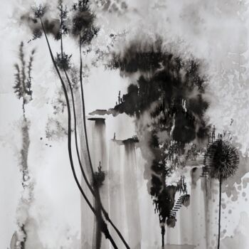 Peinture intitulée "Elever et s'élever…" par Clau Redier-Clément, Œuvre d'art originale, Encre