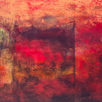「Abstract 6」というタイトルの絵画 Ruggeriによって, オリジナルのアートワーク, アクリル ウッドストレッチャーフレームにマウント