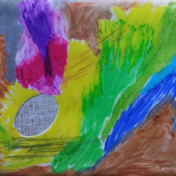 Painting titled "Mon quarantdeuxieme…" by Slobodan Spasojevic (Spaki), Original Artwork, Pastel