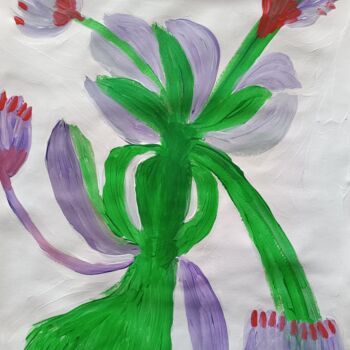 Painting titled "Chbygff" by Messaouda Bellout, Original Artwork, Acrylic