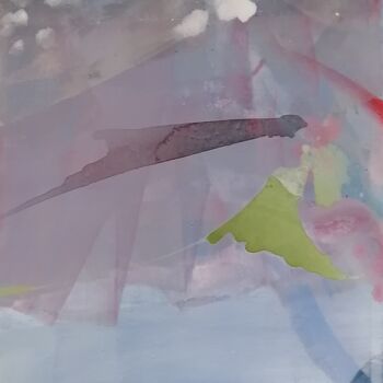 Peinture intitulée "La montagne sacrée" par Pascal Girard, Œuvre d'art originale, Acrylique