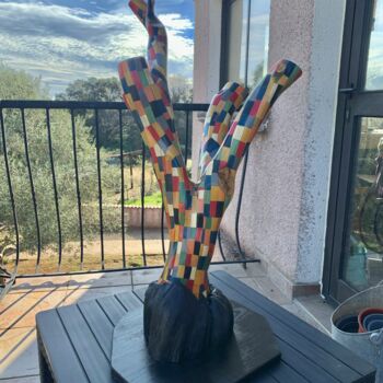 Collages titled "famiglia" by Artkris, Original Artwork, Wood