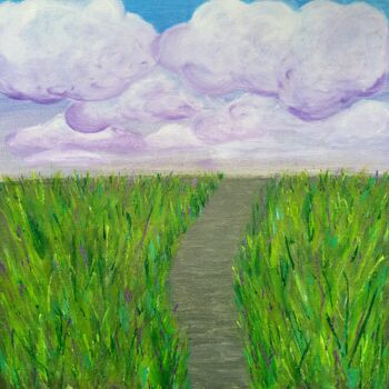 Pintura intitulada "I See Purple All Ar…" por Christina Bug, Obras de arte originais, Acrílico Montado em Cartão