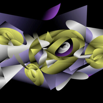 「230315.5_whorls」というタイトルのデジタルアーツ Rosemary Collardによって, オリジナルのアートワーク, 2Dデジタルワーク