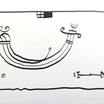 Drawing titled "osmose 4" by Nio, Original Artwork, Marker