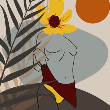 Цифровое искусство под названием "Minimal bikini woma…" - Mounir Khalfouf, Подлинное произведение искусства, 2D Цифровая Раб…