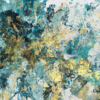 Painting titled "Gold Bravura" by Elisa Cook Benbassat Bassat, Original Artwork, Acrylic