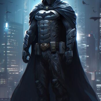 Digital Arts titled "Batman see you" by C.Moonheart, Original Artwork, AI generated image
