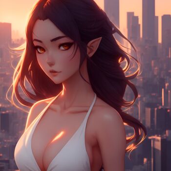 "Elf on the roof sho…" başlıklı Dijital Sanat C.Moonheart tarafından, Orijinal sanat, AI tarafından oluşturulan görüntü