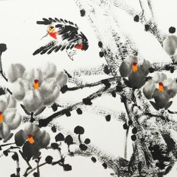 Painting titled "Spring story 春天故事 （…" by Dayou Lu, Original Artwork, Pigments