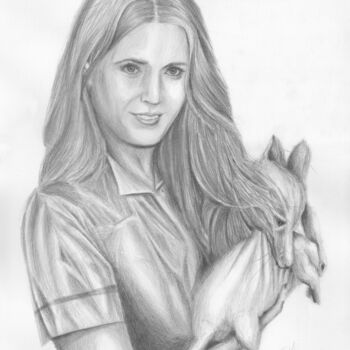 Tekening getiteld "Beauty and betrayal" door Damian Smith, Origineel Kunstwerk, Grafiet