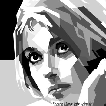 Arte digitale intitolato "Sharon Tate Hollywo…" da Fariza Abdurrazaq, Opera d'arte originale, Stampa digitale
