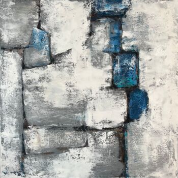 Pittura intitolato "85-85. Texture whit…" da Marina Skromova, Opera d'arte originale, Acrilico