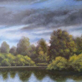 Painting titled "It will Rain soon /…" by Vladimir Abaimov, Original Artwork, Oil