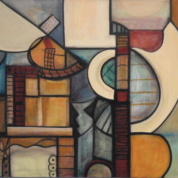 Painting titled "MILES FROM NOWHERE" by Stephen Lucas, Original Artwork, Acrylic Mounted on Wood Stretcher frame