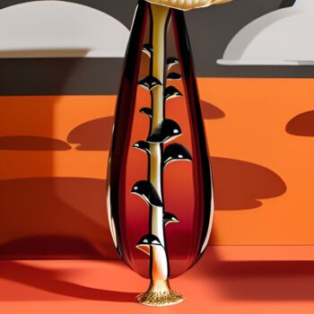 Digital Arts titled "Mushroom area N°1" by Artynkom, Original Artwork, Digital Print