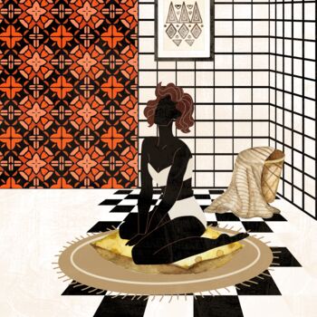 数字艺术 标题为“Bohemian women on t…” 由Dounia Jaaboub, 原创艺术品, 数字油画