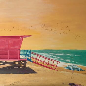 Painting titled "Californie" by Sylvie Jolivet, Original Artwork, Oil