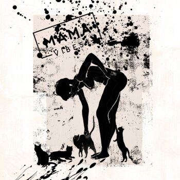 Digital Arts titled ""Naked party " avec…" by Dounia Jaaboub, Original Artwork, Digital Painting