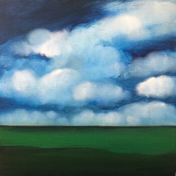 Painting titled "Welsh Sky" by Alex Steele-Mortimer, Original Artwork, Oil