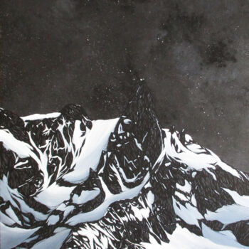 Painting titled "The shadow" by Coralie Huon, Original Artwork, Acrylic