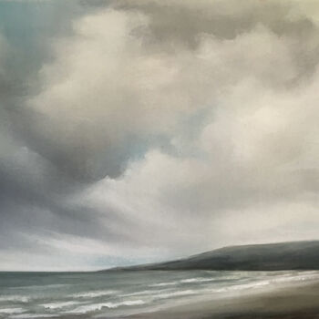 Peinture intitulée "Echoes On The Shore…" par Mullo, Œuvre d'art originale, Huile