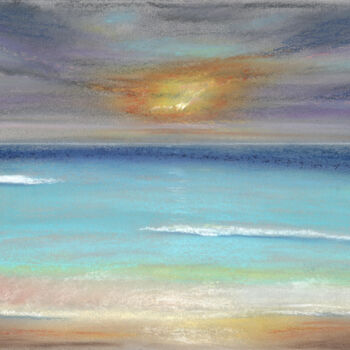 Рисунок под названием "Sea №17(Pastel)" - Elena Petrova, Подлинное произведение искусства, Пастель