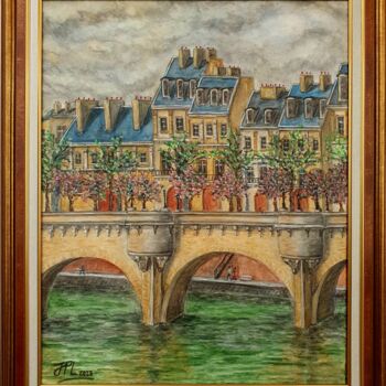 Peinture intitulée "Le printemps du Pon…" par Jean-Pierre Loubinoux, Œuvre d'art originale, Acrylique Monté sur Châssis en b…