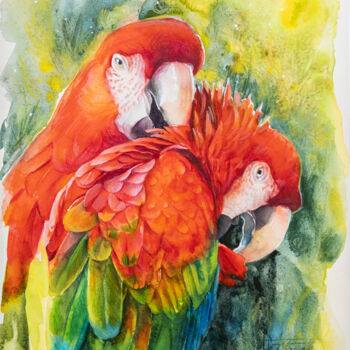 「"Ara de Parс Phoeni…」というタイトルの絵画 Anna Ivanovaによって, オリジナルのアートワーク, 水彩画