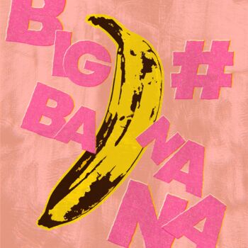 Digital Arts titled "Big banana pinky mo…" by Dounia Jaaboub, Original Artwork, Digital Painting
