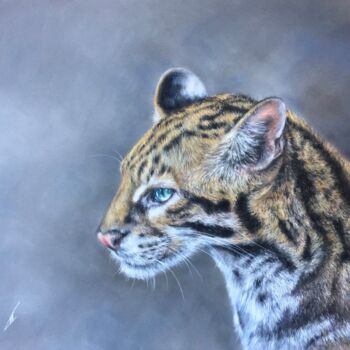 图画 标题为“Leopardus pardalis” 由Irene_art, 原创艺术品, 粉彩