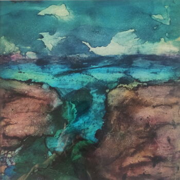 Painting titled "Mouvement de Loire" by Laurent Chabrillat, Original Artwork, Ink