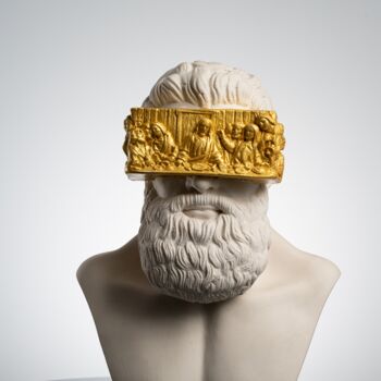 Escultura intitulada "Hercules Last Suppe…" por Dervis Yusuf Akdemir, Obras de arte originais, Gesso