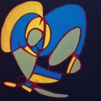 Peinture intitulée "Équilibre des Ombre…" par Yahya Ahssaini, Œuvre d'art originale, Acrylique Monté sur Châssis en bois