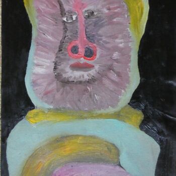 Pintura titulada "Baboon" por Ciru Ivy, Obra de arte original, Oleo