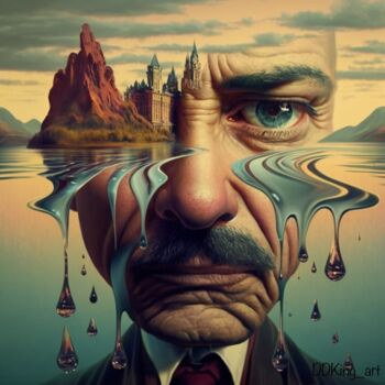 Arts numériques intitulée "Cry me a River" par Ddking, Œuvre d'art originale, Impression numérique