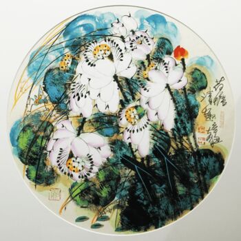 Peinture intitulée "Fun in the fresh lo…" par Dayou Lu, Œuvre d'art originale, Pigments