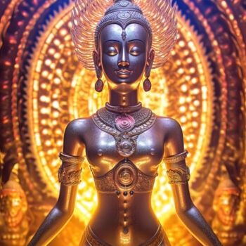 Digital Arts titled "Prajñā Shakti" by Patrick Hager, Original Artwork, AI generated image