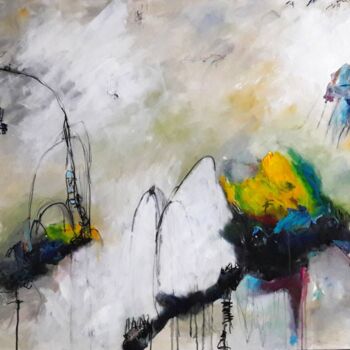 Malerei mit dem Titel "Strange attraction" von Hubertus Brunstering, Original-Kunstwerk, Acryl