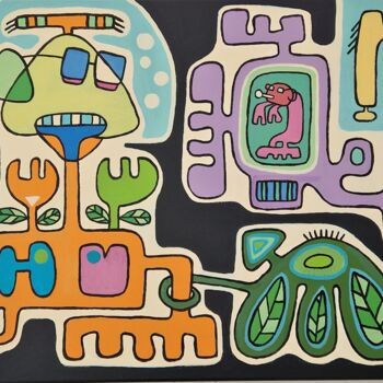 Painting titled "Providing you some…" by Inke Bemelmans, Original Artwork, Acrylic